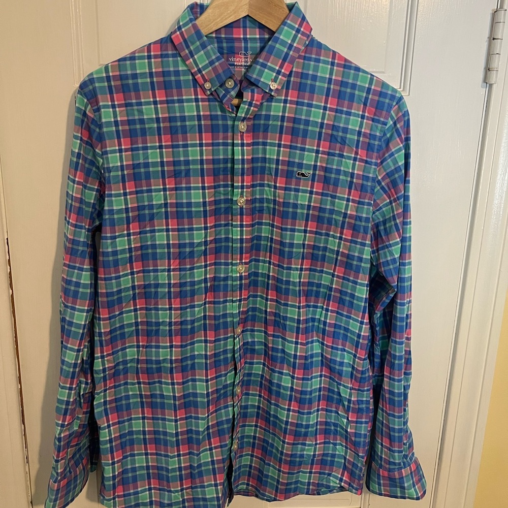 Vineyard Vines Boys Performance Casual shirt, Size: XL (18)